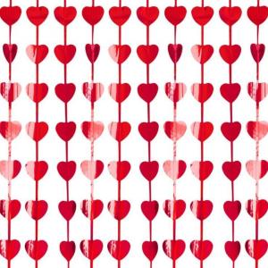 Feestgordijn_Metallic_Rode_Hartjes