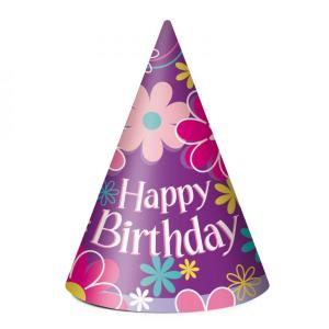 Feesthoedjes_Happy_Birthday_Bloemen___8st