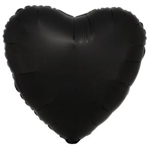 Folieballon_Hart_Zwart___43cm