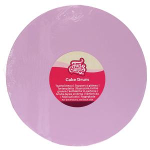 FunCakes_Cake_Board_Rond__30cm___Pastel_Roze__Zilver