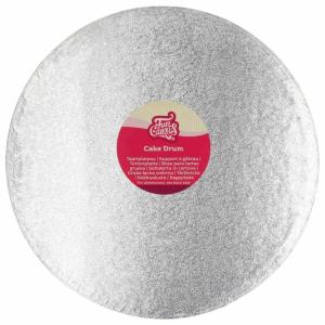 FunCakes_Cake_Drum_Rond__27_5_cm___Zilver
