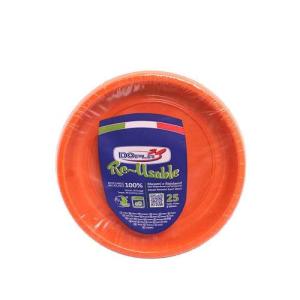 Gekleurde_Plastic_Diepe_Borden_Oranje_20_5cm____25st