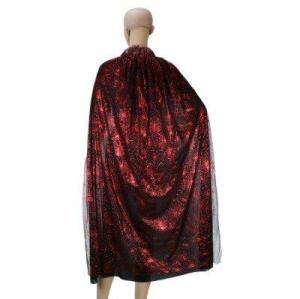 Halloween_Cape_Metallic_Rood_met_Spinnen