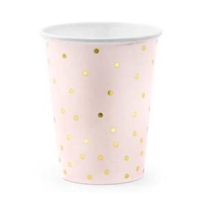 Kartonnen_Bekers_Polka_Dots_Roze__6st_