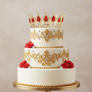 Kroon_Taarttopper_Goud___Kristal_Rood_12_5_cm