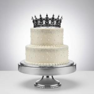 Kroon_Taarttopper_Zilver___Kristal_Zwart_12_5_cm