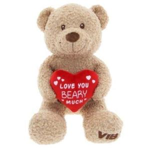 Pluche_Beer_Zittend_35cm_met_Hart_Teddy_Beige