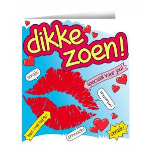 Postkaart_Dikke_Zoen_Cartoon