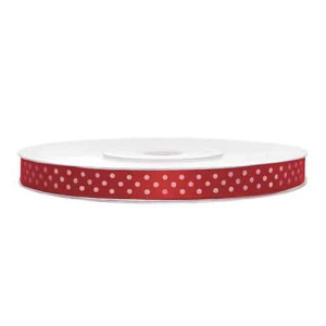 Satijnlint_Dots_Rood_6mm